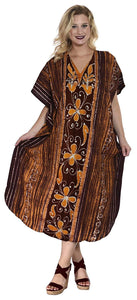 Hand made Batik 100% Cotton Loose Kimono Caftan Dress Beachwear Swimwear Kaftan