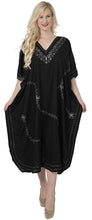 Load image into Gallery viewer, la-leela-rayon-6-solid-womens-kaftan-nightgown-beachwear-cover-up-dress