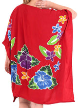 Cargar imagen en el visor de la galería, Women&#39;s Beachwear Evening Plus Kimono Blouse Loose Casual Cover ups Dresses Red