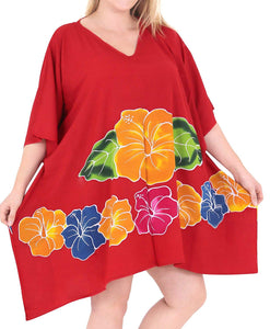 Women Designer Sundress Beachwear Plus Size Evening Casual Cover ups Dresses Red