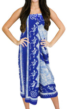 Load image into Gallery viewer, la-leela-soft-light-cover-up-bathing-wrap-sarong-printed-72x42-royal-blue_2505