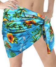 Load image into Gallery viewer, LA LEELA Mini Sarong Women Beachwear Bikini Cover up Swimwear Wrap Printed8