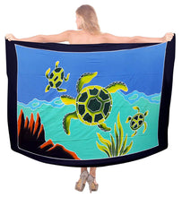 Load image into Gallery viewer, LA LEELA Swimsuit Cover-Up Sarong Beach Wrap Skirt Hawaiian Sarongs for Women Plus Size Large Maxi EF