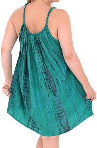 Women's Designer Sundress Beachwear Evening Plus Size Casual Cover ups TOP Green