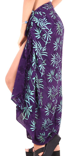 LA LEELA Womens Beach Swimsuit Cover Up Sarong Swimwear Cover-Up Wrap Skirt Plus Size Large Maxi FO