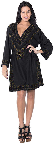 la-leela-rayon-womens-caftan-style-summer-beachwear-bathing-suit-cover-up-dress