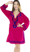 Load image into Gallery viewer, LA LEELA Rayon 01 Solid Women&#39;s Caftan Kimono Nightgown Beachwear Cover up Dress