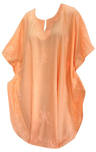 LA LEELA Rayon 01 Solid Women's Caftan Kimono Nightgown Beachwear Cover up Dress