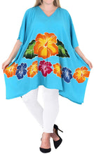 Load image into Gallery viewer, Women&#39;s Designer Tunic Beachwear Plus Loose Fit Casual Top Turquoise 14 - 18