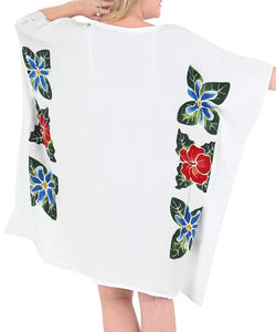 Women Loose Designer Sundress Beachwear Plus Size Evening Casual Cover ups White