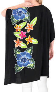 Women's Top Designer Tunic Beachwear Plus Size Loose Fit Casual Black 14 - 18