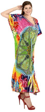 Load image into Gallery viewer, LA LEELA Digital Women&#39;s Kaftan Kimono Nightgown Beachwear Cover up Dress