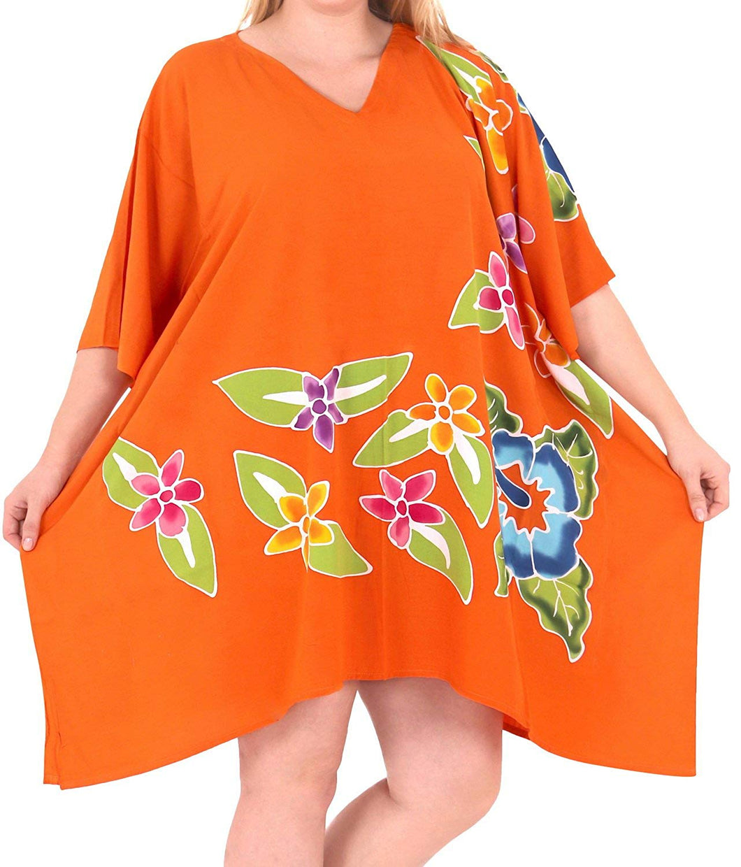 Women's Designer Sundress Beachwear Plus Evening Casual Cover ups Dress Orange