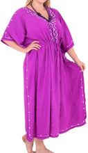 Load image into Gallery viewer, RAYON Ladies Beachwear Bikini Swimwear Tie Dye Plus Cover ups Tank LOOSE Purple