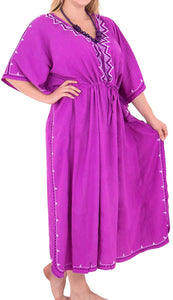 RAYON Ladies Beachwear Bikini Swimwear Tie Dye Plus Cover ups Tank LOOSE Purple