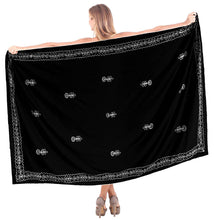 Load image into Gallery viewer, LA LEELA Women Bikini Cover up Wrap Dress Swimwear Sarong Solid 2 ONE Size