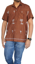 Load image into Gallery viewer, la-leela-shirt-casual-button-down-short-sleeve-beach-shirt-men-embroidered-189