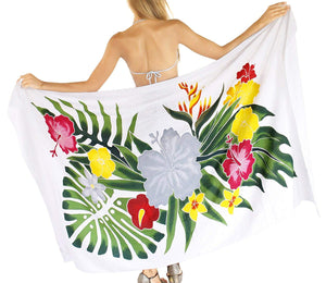 LA LEELA Womens Plus Size Sarong Swimsuit Cover Up Beach Wrap Skirt Sarong Wraps for Women Large Maxi EG