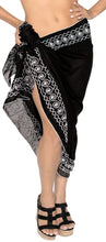 Load image into Gallery viewer, LA LEELA Women Beachwear Sarong Bikini Cover up Wrap Dress Solid 1 ONE Size