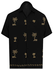 Load image into Gallery viewer, LA LEELA Shirt Casual Button Down Short Sleeve Beach Shirt Men Embroidered 170