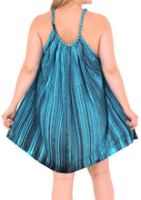Load image into Gallery viewer, Rayon Tie Dye Women&#39;s Beachwear Cover up Bikini Swimwear Caftan Dress Turquoise