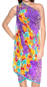 la-leela-women-bikini-cover-up-wrap-dress-swimwear-sarong-digital-one-size
