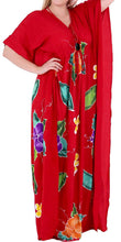 Load image into Gallery viewer, Women's Beachwear Sleeveless Rayon Cover up Dress Casual Caftans Multi Red