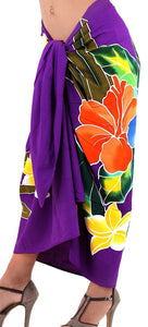 LA LEELA Swimsuit Cover-Up Sarong Beach Wrap Skirt Hawaiian Sarongs for Women Plus Size Large Maxi EJ