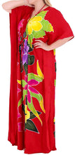 Load image into Gallery viewer, Women&#39;s Beachwear Swimwear Rayon Cover ups Aloha Swimsuit Caftans Multi Red