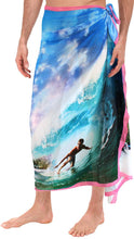 Load image into Gallery viewer, LA LEELA Swimwear Beachwear Bathing Suit Cover ups Mens Sarong Wrap Pareo Printed