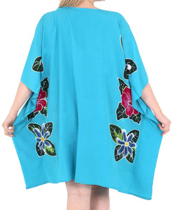 Women's Loose Sundress Beachwear Plus Size Evening Casual Cover ups Turquoise