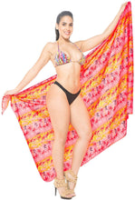 Load image into Gallery viewer, LA LEELA Women&#39;s Beachwear Bathing Sarong Bikini Cover up Wrap Dress 2 Plus Size