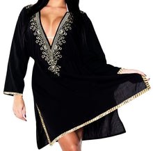 Load image into Gallery viewer, la-leela-bikini-swim-beach-wear-swimsuit-cover-ups-women-caftan-dress-embroidery