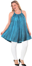 Load image into Gallery viewer, Rayon Tie Dye Women&#39;s Beachwear Loose Fit Casual Caftan Top Turquoise 14 - 18W