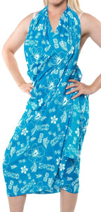 LA LEELA Women's Swimsuit Cover Up Sarong Bikini Swimwear Beach Cover-Ups Wrap Skirt Large Maxi ZJ