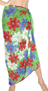 LA LEELA Women's Bikini Wrap Cover up Swimsuit Dress Sarong Gradient ONE Size