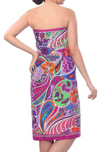 Cargar imagen en el visor de la galería, LA LEELA Women Beachwear Wrap Bikini Cover up Bathing Suit Swimwear 28 ONE Size