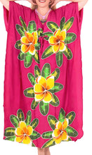 Load image into Gallery viewer, Women&#39;s Pink Designer Hand Painted Swimwear Beach Dress Bikini Cover up Caftan