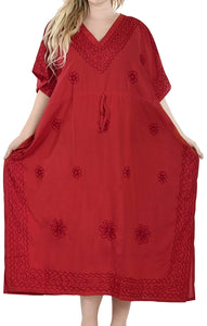 la-leela-rayon-solid-womens-kaftan-style-beachwear-cover-up-nightgown-dress