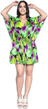 Load image into Gallery viewer, la-leela-womens-bikini-cover-up-dress-swim-beach-wear-caftan-swimsuit-printed