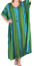 Load image into Gallery viewer, Women&#39;s Tie Dye Beachwear Swimwear Rayon Swimsuit Caftan Multi Cover ups Green