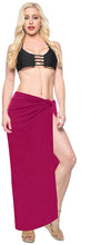 Load image into Gallery viewer, LA LEELA Women Beachwear Sarong Bikini Cover up Wrap Dress Solid 5 ONE Size