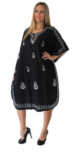 Load image into Gallery viewer, LA LEELA Rayon Solid 01 Women&#39;s Kaftan Kimono Nightgown Dress Beachwear Cover up