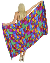 Load image into Gallery viewer, la-leela-womens-beachwear-bathing-sarong-bikini-cover-up-wrap-dress-2-one-size