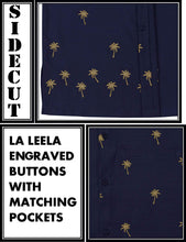 Load image into Gallery viewer, LA LEELA Shirt Casual Button Down Short Sleeve Beach Shirt Men Embroidered 170