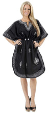 Load image into Gallery viewer, la-leela-rayon-2-solid-womens-caftan-kimono-nightgown-dress-beachwear-cover-up