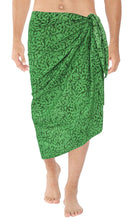 Load image into Gallery viewer, LA LEELA Hand Paint Leafy Rayon Wrap Beach Swimwear Long Pareo Men Sarong 78X39