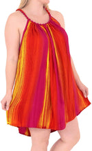 Load image into Gallery viewer, Women&#39;s Swimwear Beach LOOSE Hand Tie Dye Purple Evening LOOSE Cover ups Orange