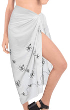 Load image into Gallery viewer, la-leela-rayon-cover-up-suit-womens-beach-sarong-solid-72x42-white_6121