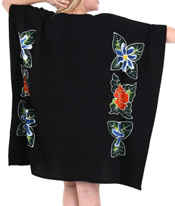 Women Loose Designer Sundress Beachwear Plus Size Evening Casual Cover ups Black